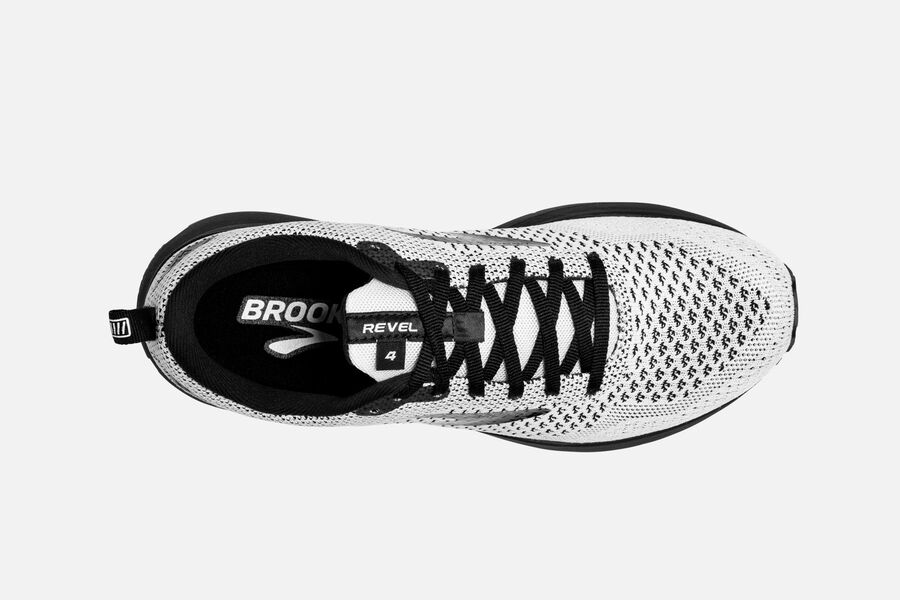 Brooks Israel Revel 4 Road Running Shoes Womens - White/Black - UEP-027914